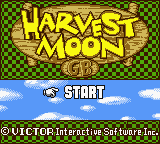 Harvest Moon title screen for GameBoy Color